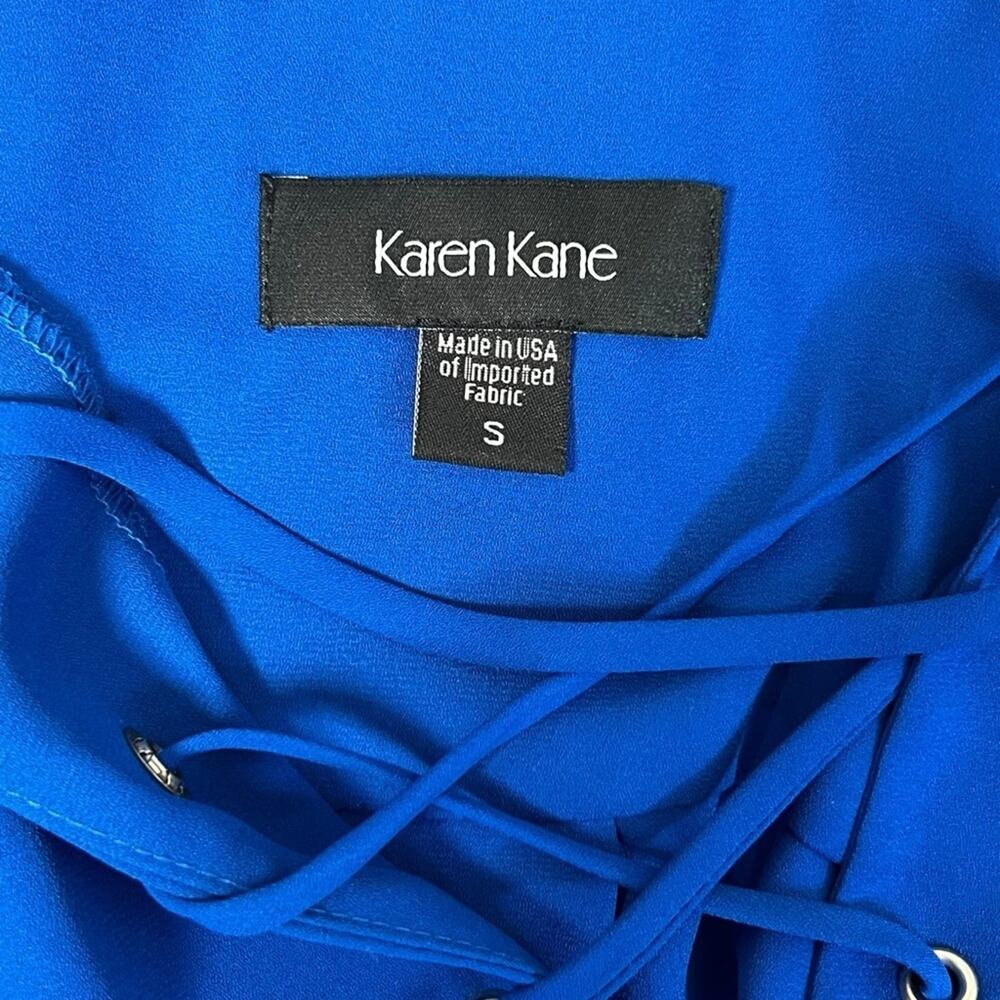 Karen Kane Blue Lace Up Blouse Tunic Top Women’s Size Small - Picture 5 of 6